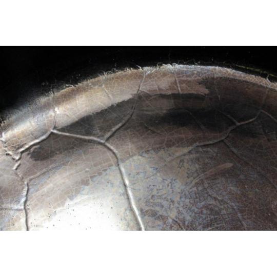 barna rez mosdotal mosdo keramia festett mintas kerek mely furdoszoba konyha mosogato mosdokagylo sotet olasz toszkan minosegi handmade repedezett konyha kezmoso egetett rusztikus.jpg